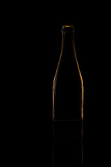 Photo glass on a black background