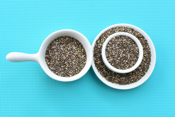  Chia seeds in colorful background