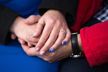  Loving people hold hands. Hold hands