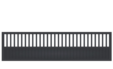 Black outdoor gate. vector illustration