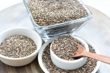  Chia seeds in colorful background