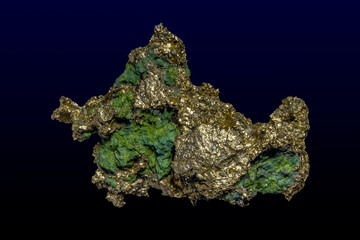 A nugget of native copper mineral .Close up