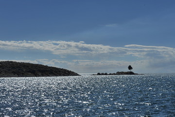 Obraz premium Landscapes of Lake Titicaca in Bolivia.