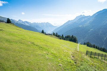 Idyllic summer landscape in the Alps