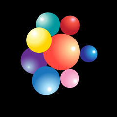 Vector abstract seamless background of geometric colored objects