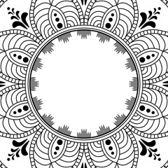 Ethnic Mandala Ornament. Arabic, Pakistan, Moroccan, Turkish, Indian, Spain motifs