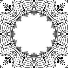 Ethnic Mandala Ornament. Arabic, Pakistan, Moroccan, Turkish, Indian, Spain motifs