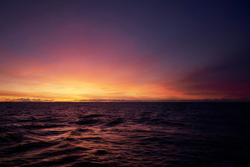 Beatiful seascape. Sunset at sea.