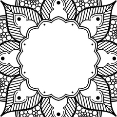 Ethnic Mandala Ornament. Arabic, Pakistan, Moroccan, Turkish, Indian, Spain motifs