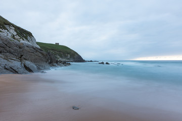 A long exposure of a beach in northern Spain