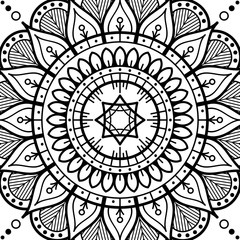 Ethnic Mandala Ornament. Arabic, Pakistan, Moroccan, Turkish, Indian, Spain motifs