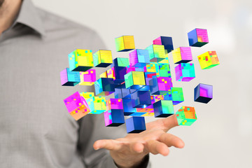 Cloud storage and Computing concept digital