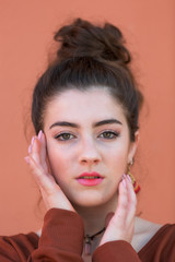 Close-up of 18-year-old Spanish girl.