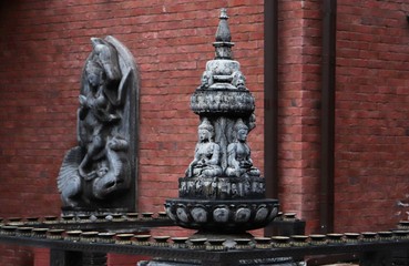 buddha statue, indian sculpture close-up