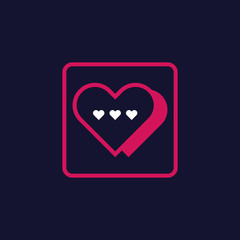 Dating app icon. Dating app logo. Love icon. Love logo design vector