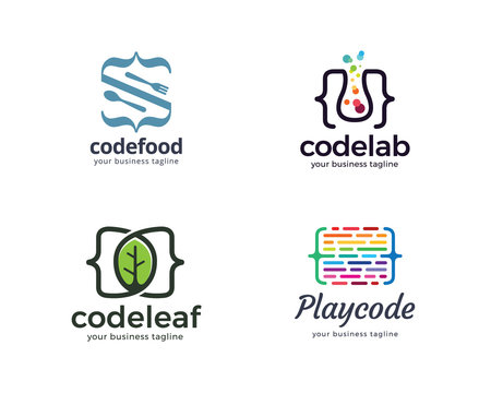 Code logo design collection