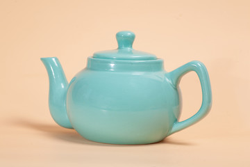 blue old tea kettle
