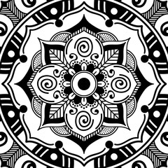 Ethnic Mandala Ornament. Arabic, Pakistan, Moroccan, Turkish, Indian, Spain motifs