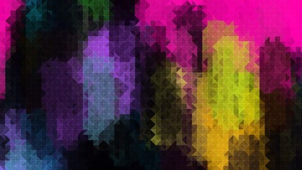Obraz na płótnie Canvas color geometric block pattern background polygonal style ,LED light color dot style graphic , paint like illustration background of spiral fractal geometric modern