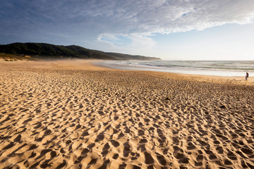  Sunset on a beach on the coast of Galicia