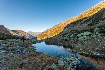 Lake in mountains, Arkhyz, Russia