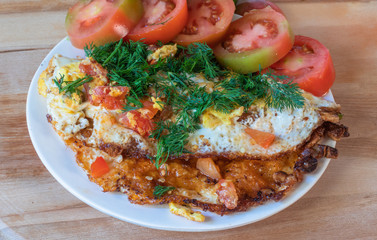 A light breakfast from omelette