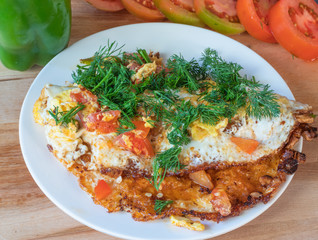 A light breakfast from omelette