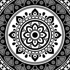 Abstract black and white line drawing, contour image for adult and older children