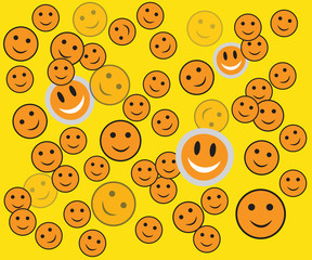 Sunny smiles on a yellow background