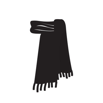 black scarf simple design clip art preview