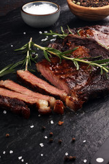 Barbecue Rib Eye Steak or rump steak - Dry Aged Wagyu barbecue Entrecote Steak