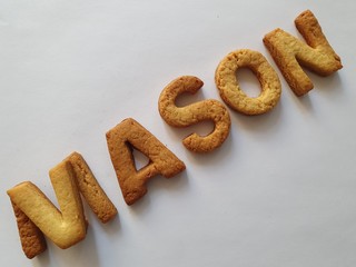 background for celebration and announcements of food with cookies