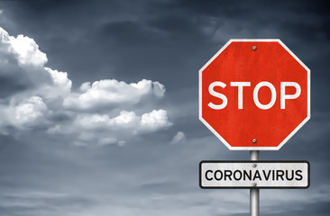 Stop Coronavirus - road sign information