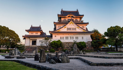 Fototapeta na wymiar Kishiwada castle (Chikiri Castle) built in 16th century, Kishiwada city, Osaka Prefecture, Japan
