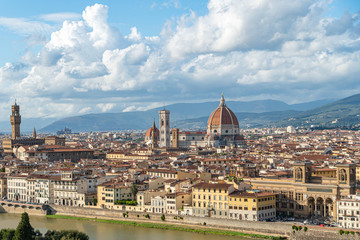 Fototapeta na wymiar Panorama of Florence and Saint Mary of the Flower in Florence