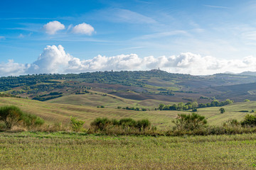 Tuscany, farmhouse and landscape on the hills of Val d'Orcia - Italy