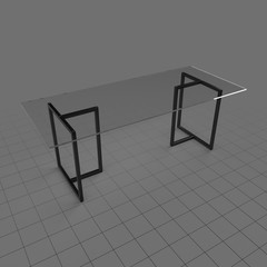 Modern glass table
