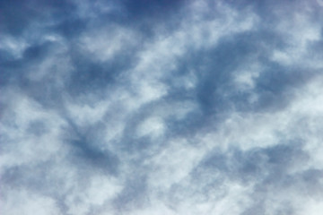 White clouds in a blue sky