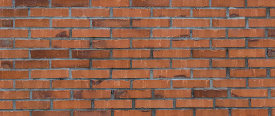 Obraz premium texture of old red brick wall background. high detailed photo of brickwall