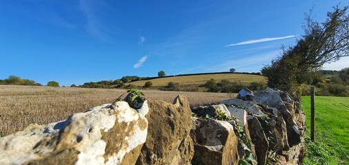 landscape with rocks and blue sky