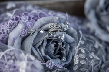 wedding ring in a rose
