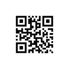 QR Code vector icon. QR code sample for smartphone scanning. Isolated vector illustration. - obrazy, fototapety, plakaty