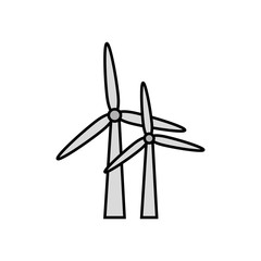 windmill turbine generator isolated icon