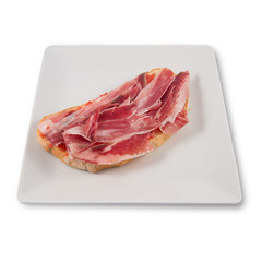 Extremaduran tomato and Iberian ham toast