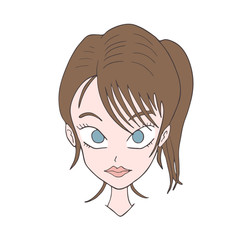 woman head illustration