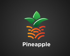 abstract pineapple logo design inspiration