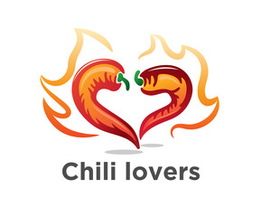 hot fire chili lovers logo design inspiration