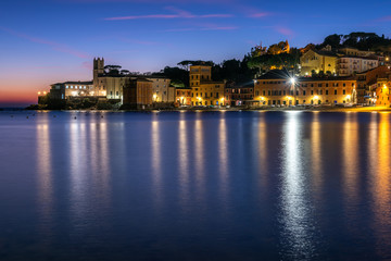 Fototapeta premium Night view of Baia del Silenzio