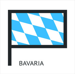  bavaria country flag symbol icon with a white background