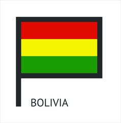  bolivia country flag symbol icon with a white background